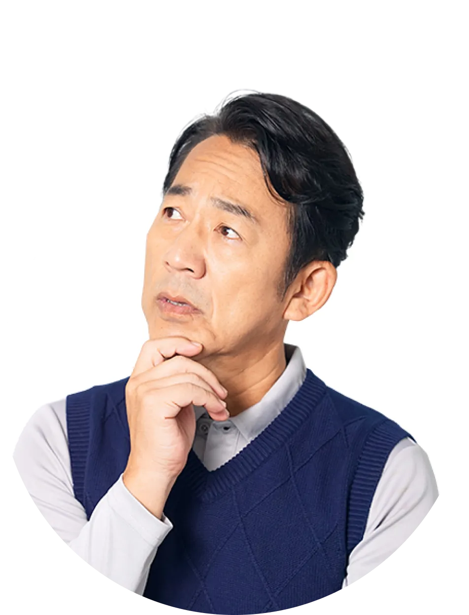 悩んでいる男性